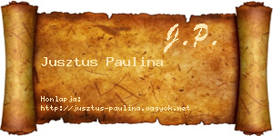 Jusztus Paulina névjegykártya
